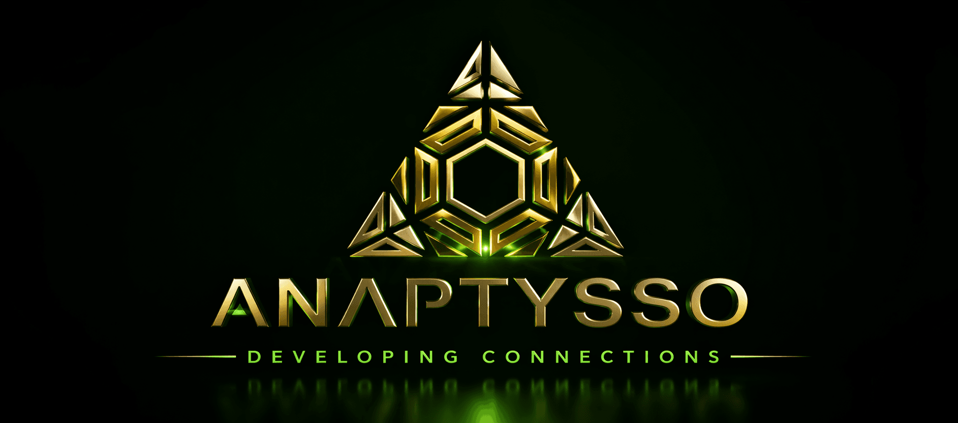 Anaptysso gold and green logo design